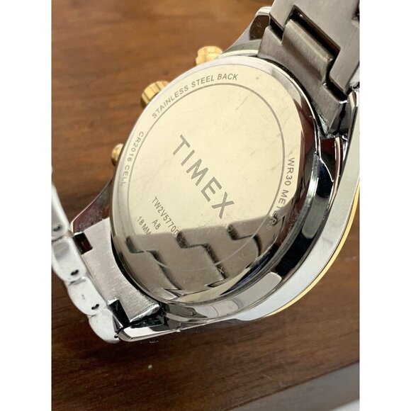Timex Women's Watch TW2V57700 Quartz Chronograph Silver Dial Two Tone St… - Picture 6 of 14